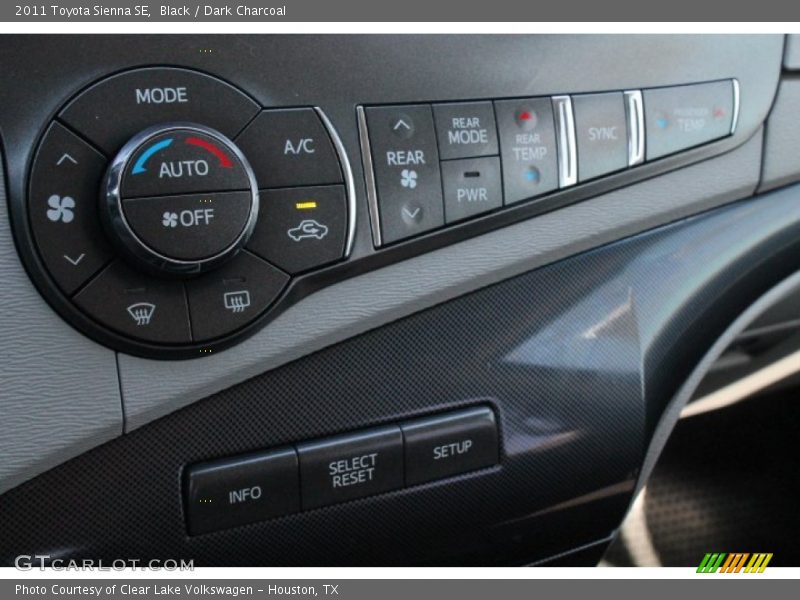 Black / Dark Charcoal 2011 Toyota Sienna SE