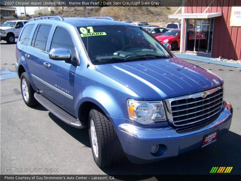 Marine Blue Pearl / Dark Slate Gray/Light Slate Gray 2007 Chrysler Aspen Limited HEMI