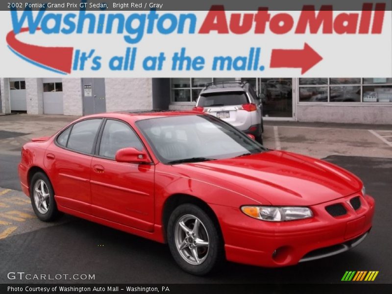Bright Red / Gray 2002 Pontiac Grand Prix GT Sedan