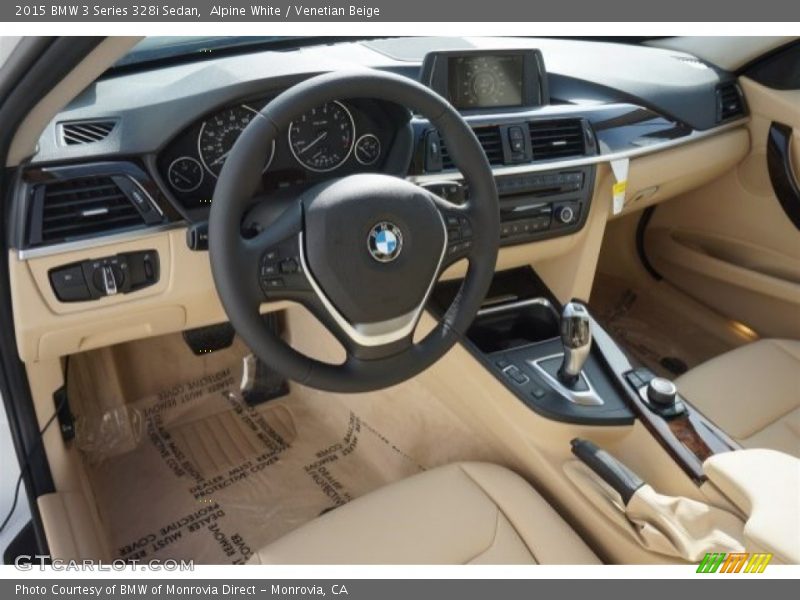 Alpine White / Venetian Beige 2015 BMW 3 Series 328i Sedan