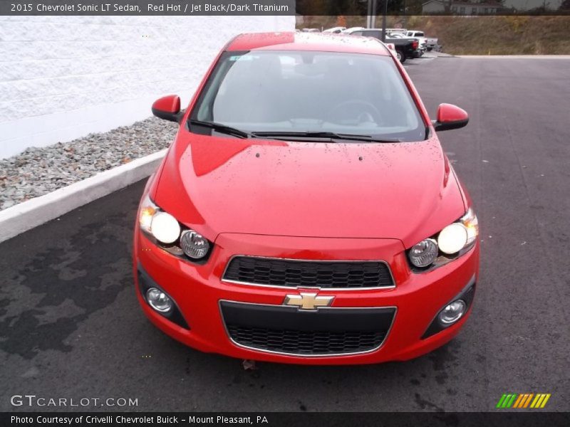 Red Hot / Jet Black/Dark Titanium 2015 Chevrolet Sonic LT Sedan