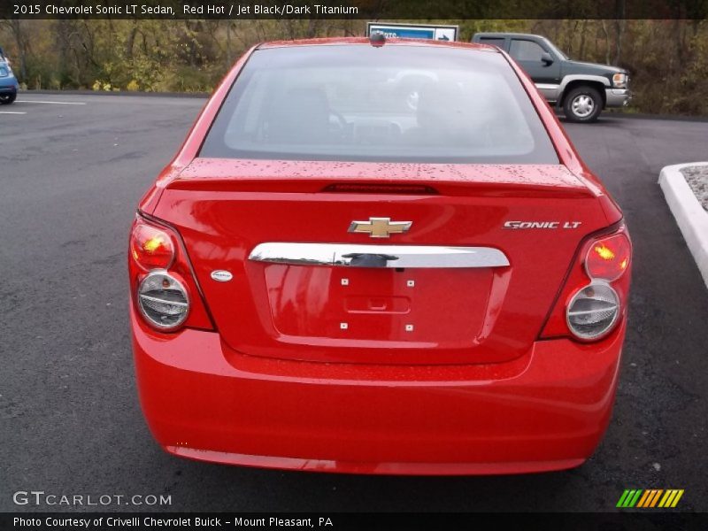 Red Hot / Jet Black/Dark Titanium 2015 Chevrolet Sonic LT Sedan