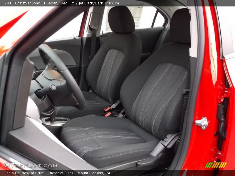 Red Hot / Jet Black/Dark Titanium 2015 Chevrolet Sonic LT Sedan