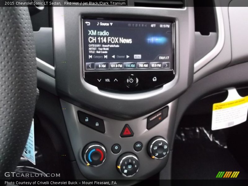 Red Hot / Jet Black/Dark Titanium 2015 Chevrolet Sonic LT Sedan