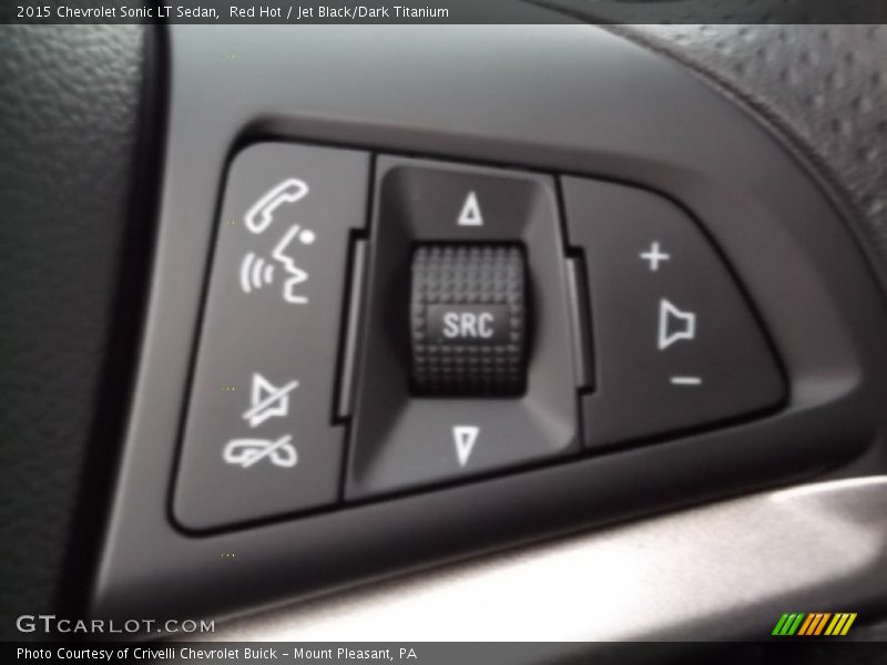 Red Hot / Jet Black/Dark Titanium 2015 Chevrolet Sonic LT Sedan