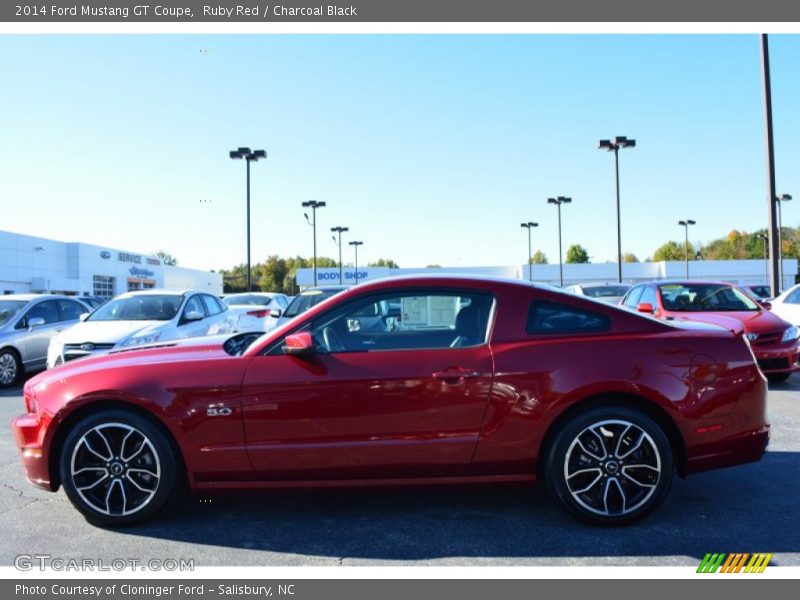 Ruby Red / Charcoal Black 2014 Ford Mustang GT Coupe