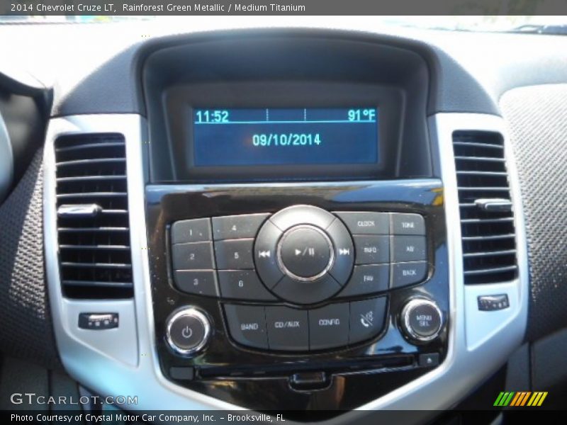 Rainforest Green Metallic / Medium Titanium 2014 Chevrolet Cruze LT