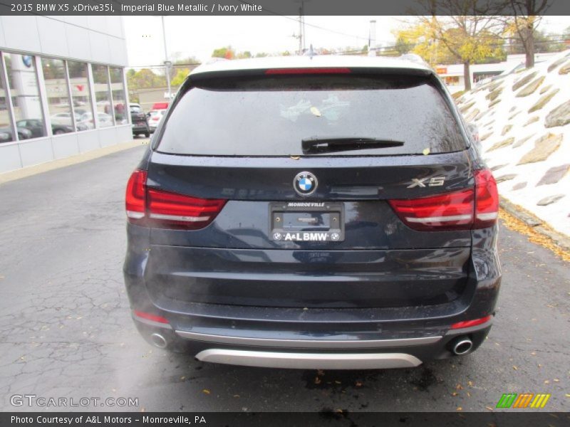 Imperial Blue Metallic / Ivory White 2015 BMW X5 xDrive35i