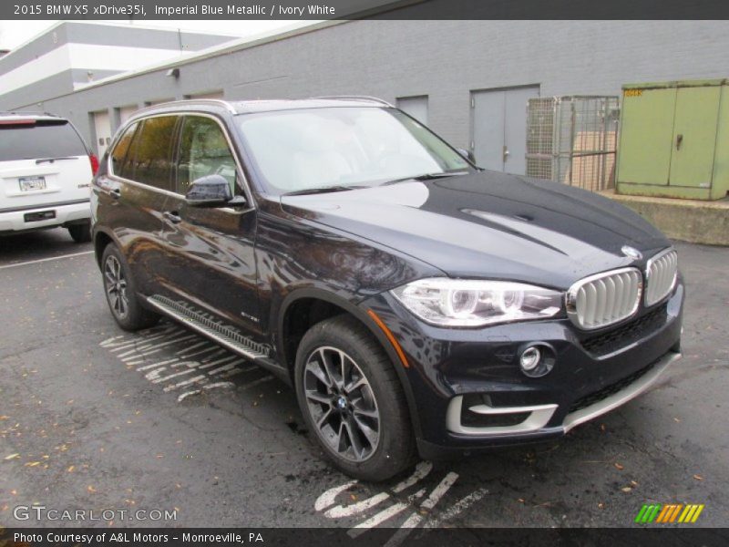 Imperial Blue Metallic / Ivory White 2015 BMW X5 xDrive35i