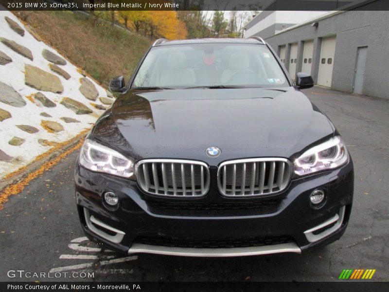 Imperial Blue Metallic / Ivory White 2015 BMW X5 xDrive35i