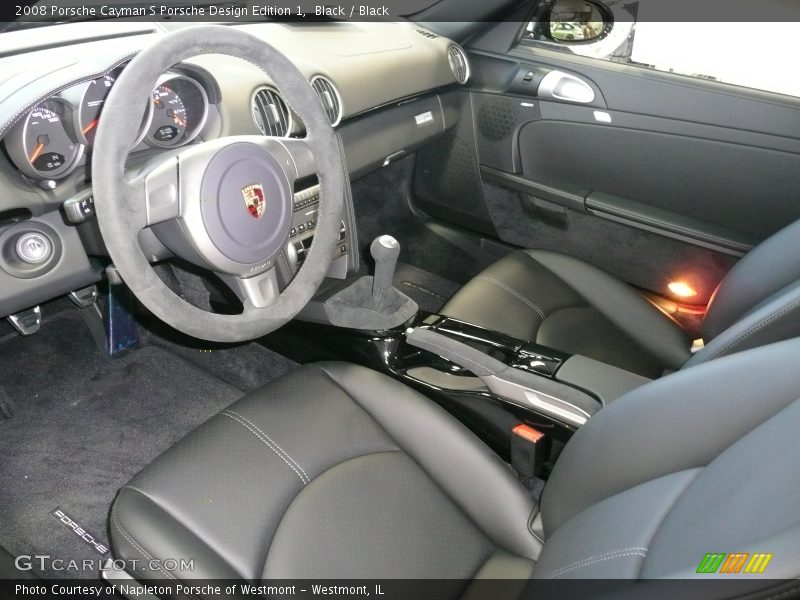 2008 Porsche Cayman S Porsche Design Edition 1, Black / Black, Interior - 2008 Porsche Cayman S Porsche Design Edition 1