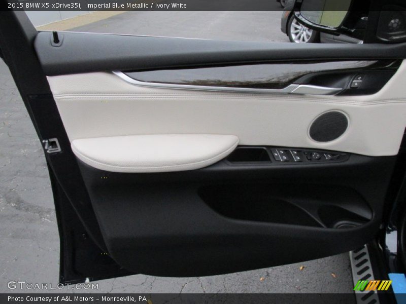 Imperial Blue Metallic / Ivory White 2015 BMW X5 xDrive35i