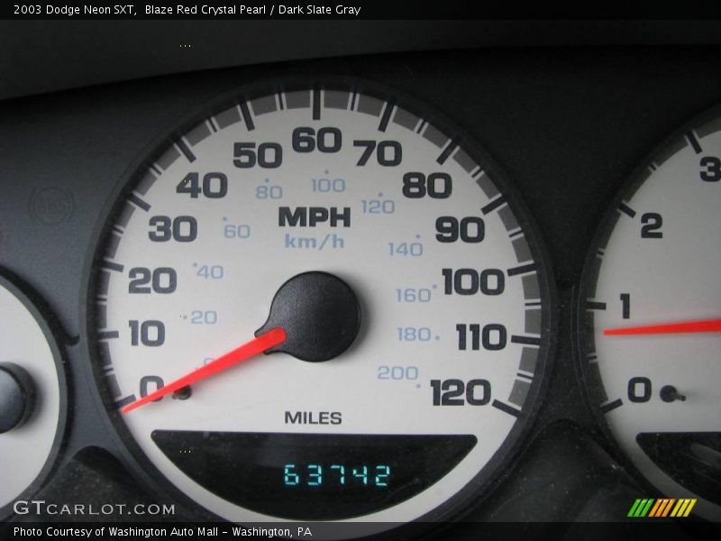 Blaze Red Crystal Pearl / Dark Slate Gray 2003 Dodge Neon SXT