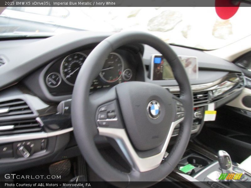 Imperial Blue Metallic / Ivory White 2015 BMW X5 xDrive35i