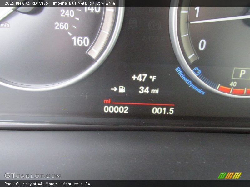Imperial Blue Metallic / Ivory White 2015 BMW X5 xDrive35i