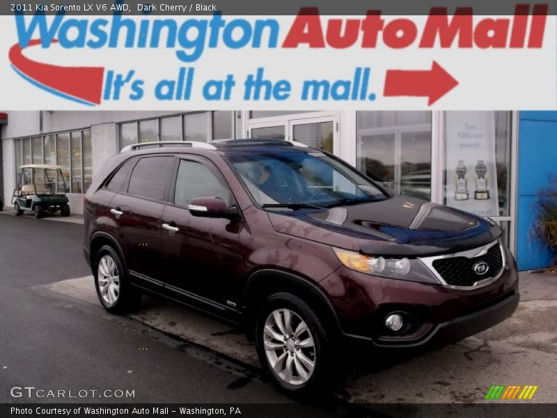 Dark Cherry / Black 2011 Kia Sorento LX V6 AWD
