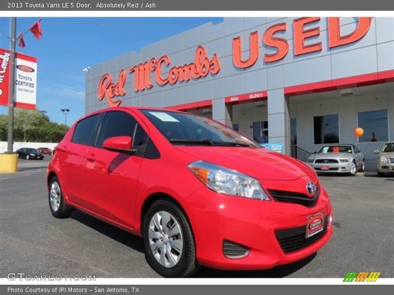 Absolutely Red / Ash 2013 Toyota Yaris LE 5 Door