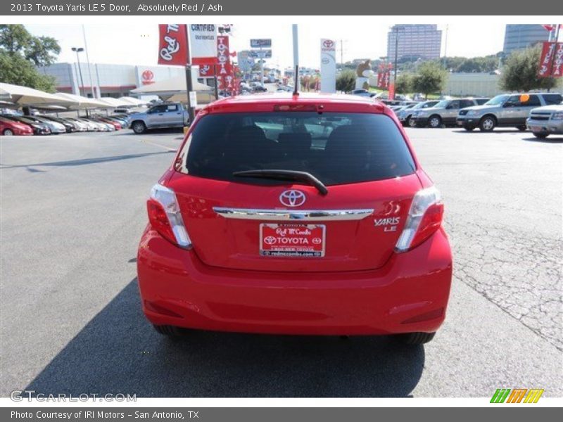 Absolutely Red / Ash 2013 Toyota Yaris LE 5 Door