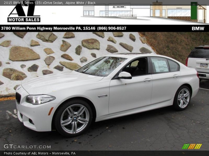 Alpine White / Black 2015 BMW 5 Series 535i xDrive Sedan