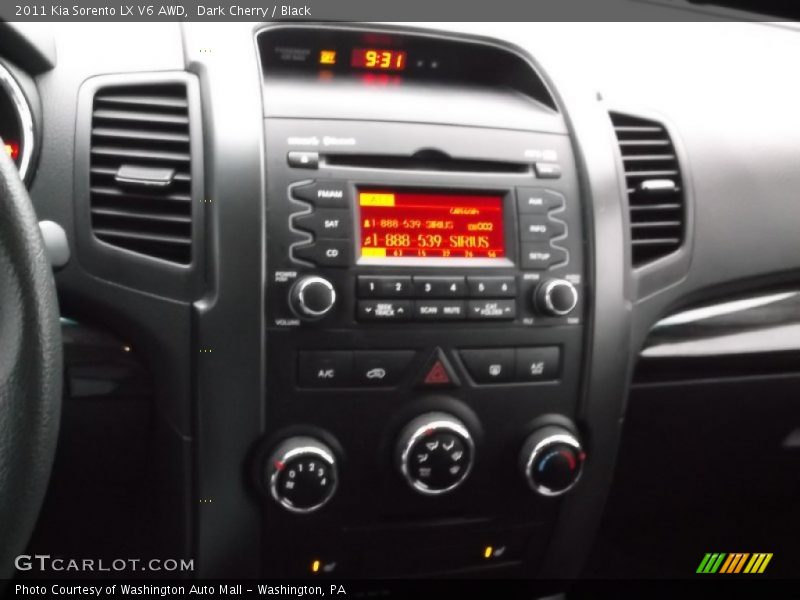 Dark Cherry / Black 2011 Kia Sorento LX V6 AWD