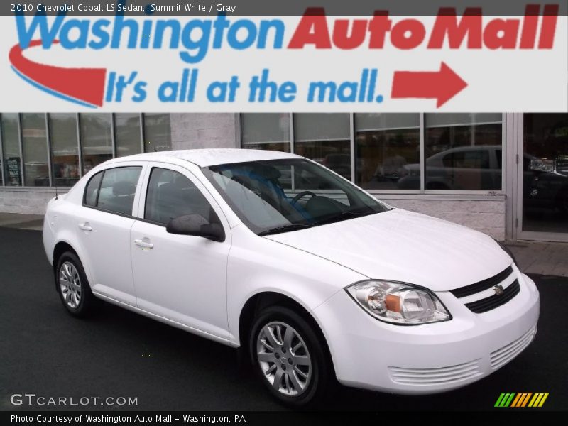 Summit White / Gray 2010 Chevrolet Cobalt LS Sedan