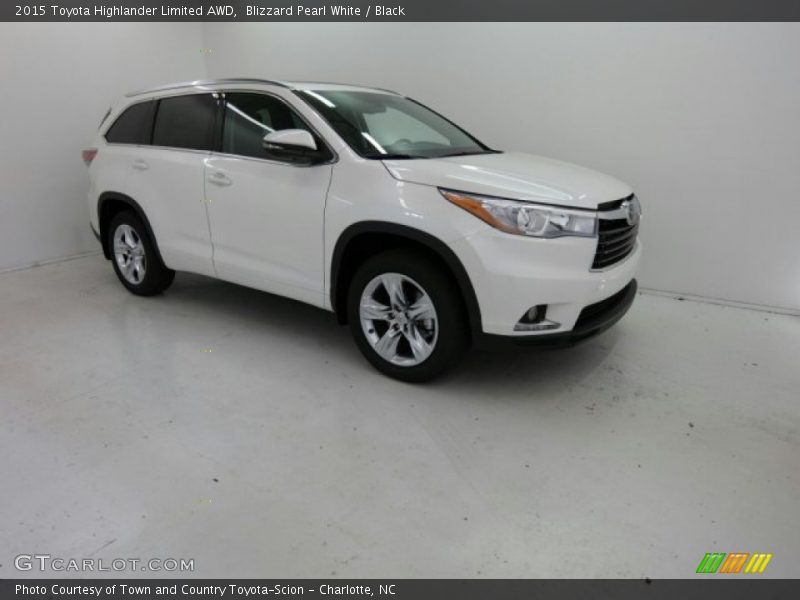 Blizzard Pearl White / Black 2015 Toyota Highlander Limited AWD