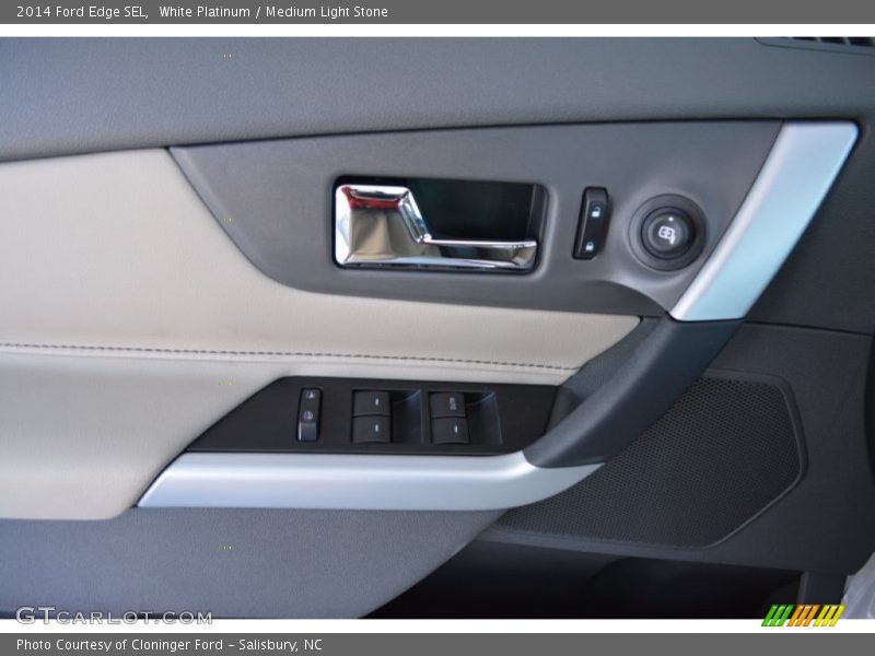 White Platinum / Medium Light Stone 2014 Ford Edge SEL