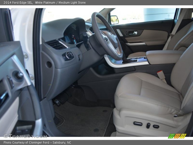 White Platinum / Medium Light Stone 2014 Ford Edge SEL