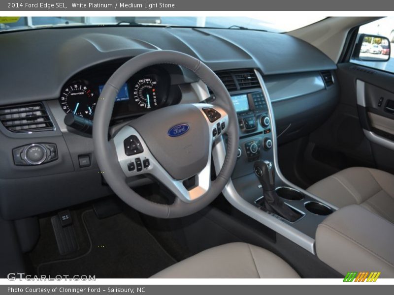 White Platinum / Medium Light Stone 2014 Ford Edge SEL