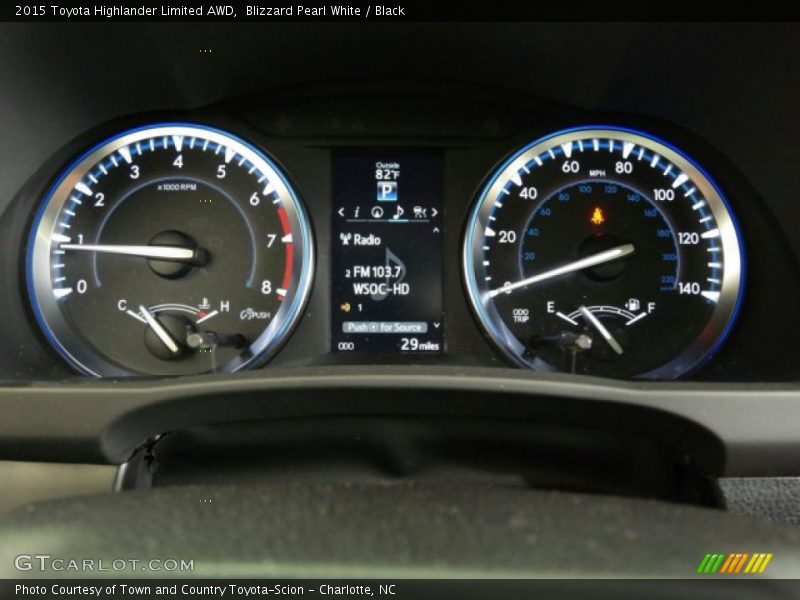 Blizzard Pearl White / Black 2015 Toyota Highlander Limited AWD