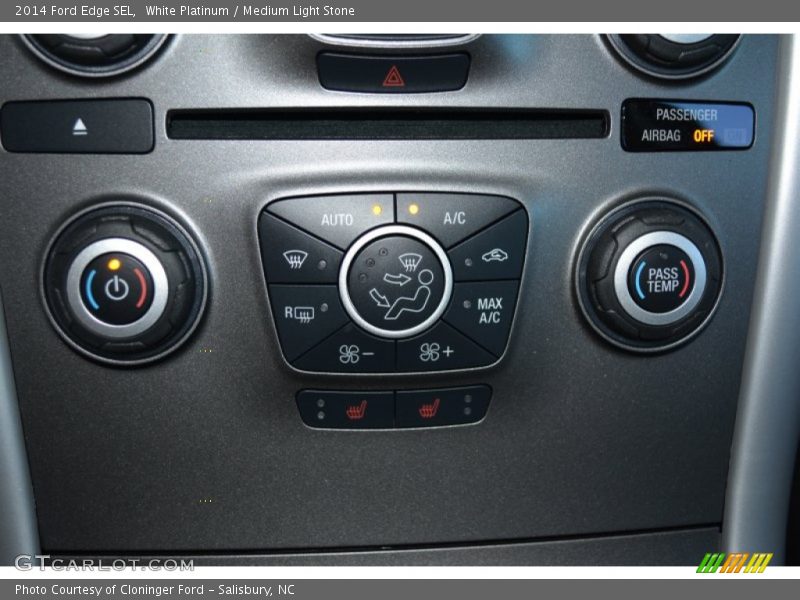 White Platinum / Medium Light Stone 2014 Ford Edge SEL