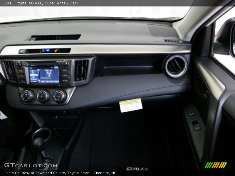 Super White / Black 2015 Toyota RAV4 LE