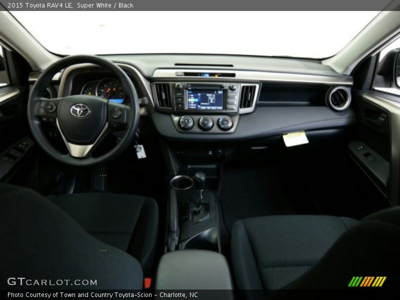 Super White / Black 2015 Toyota RAV4 LE