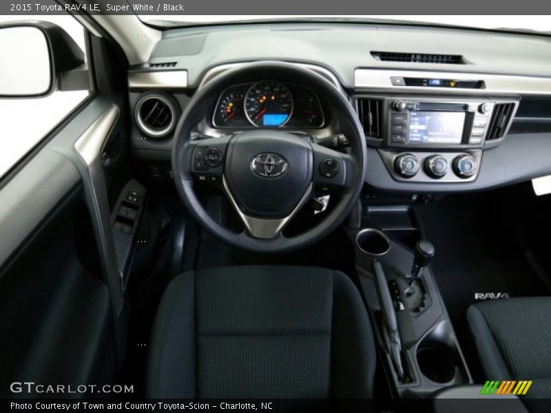 Super White / Black 2015 Toyota RAV4 LE