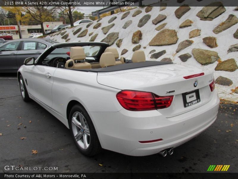 Alpine White / Venetian Beige 2015 BMW 4 Series 428i xDrive Convertible