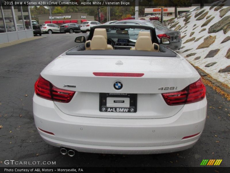 Alpine White / Venetian Beige 2015 BMW 4 Series 428i xDrive Convertible