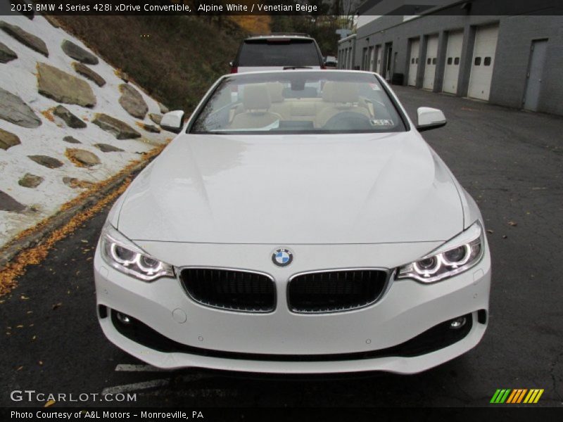 Alpine White / Venetian Beige 2015 BMW 4 Series 428i xDrive Convertible