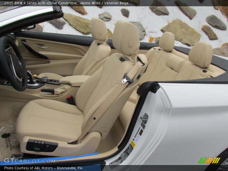Alpine White / Venetian Beige 2015 BMW 4 Series 428i xDrive Convertible