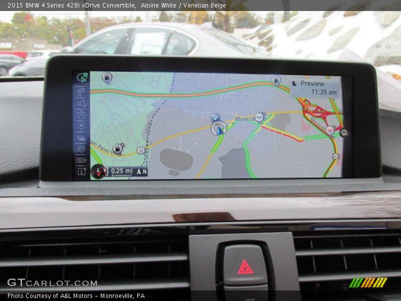 Alpine White / Venetian Beige 2015 BMW 4 Series 428i xDrive Convertible