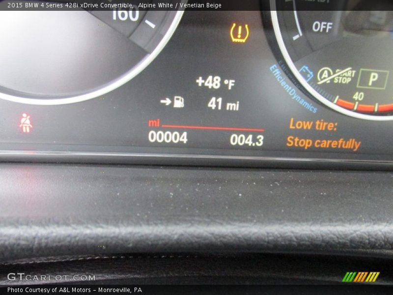 Alpine White / Venetian Beige 2015 BMW 4 Series 428i xDrive Convertible