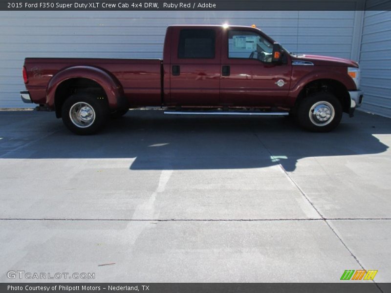 Ruby Red / Adobe 2015 Ford F350 Super Duty XLT Crew Cab 4x4 DRW
