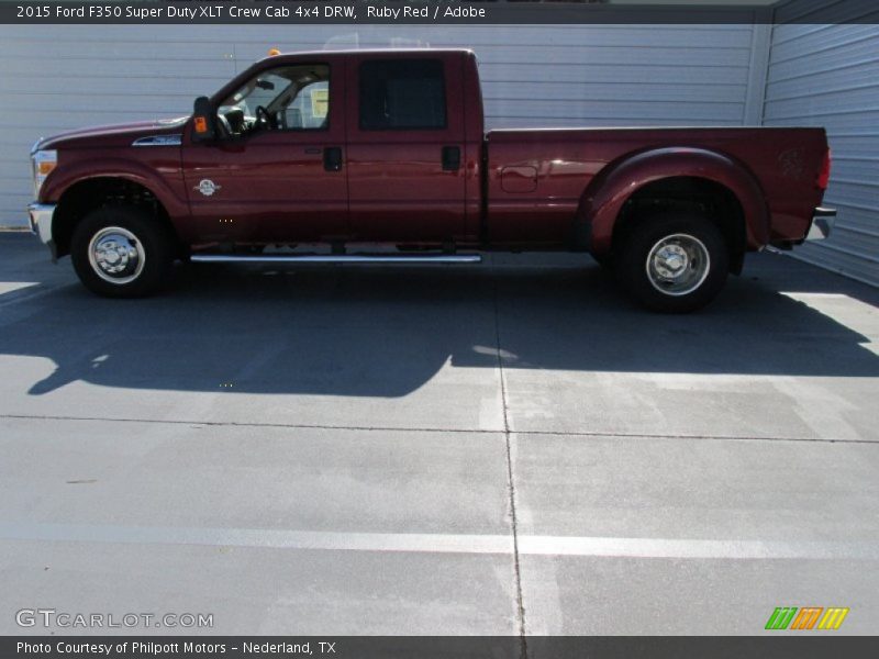 Ruby Red / Adobe 2015 Ford F350 Super Duty XLT Crew Cab 4x4 DRW