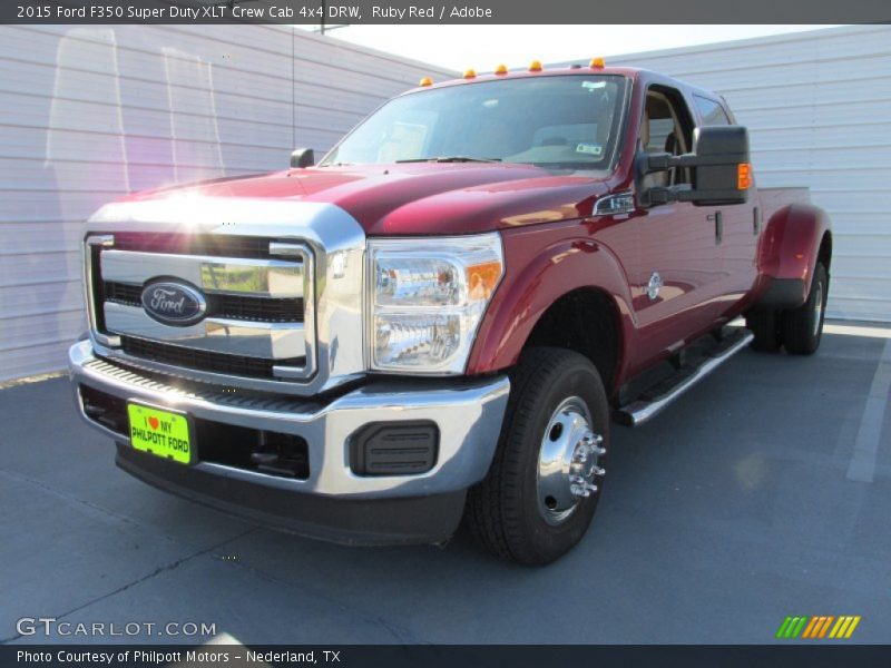 Ruby Red / Adobe 2015 Ford F350 Super Duty XLT Crew Cab 4x4 DRW
