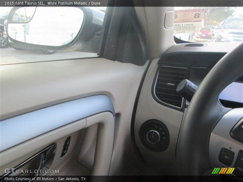 White Platinum Metallic / Dune 2015 Ford Taurus SEL