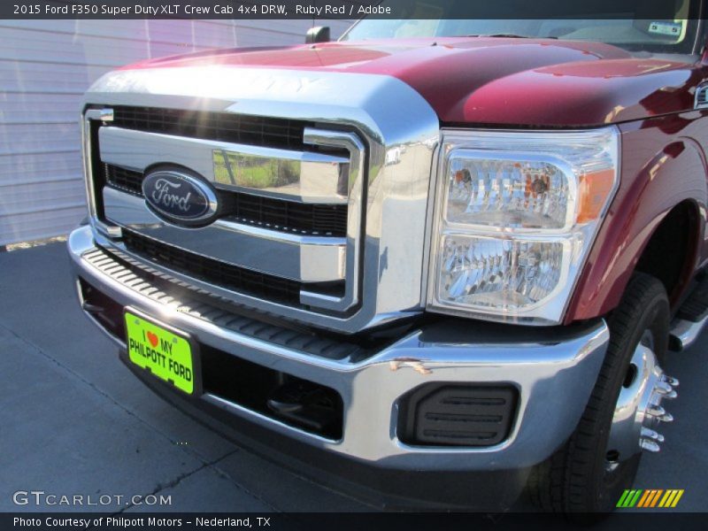 Ruby Red / Adobe 2015 Ford F350 Super Duty XLT Crew Cab 4x4 DRW