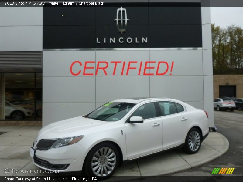 White Platinum / Charcoal Black 2013 Lincoln MKS AWD