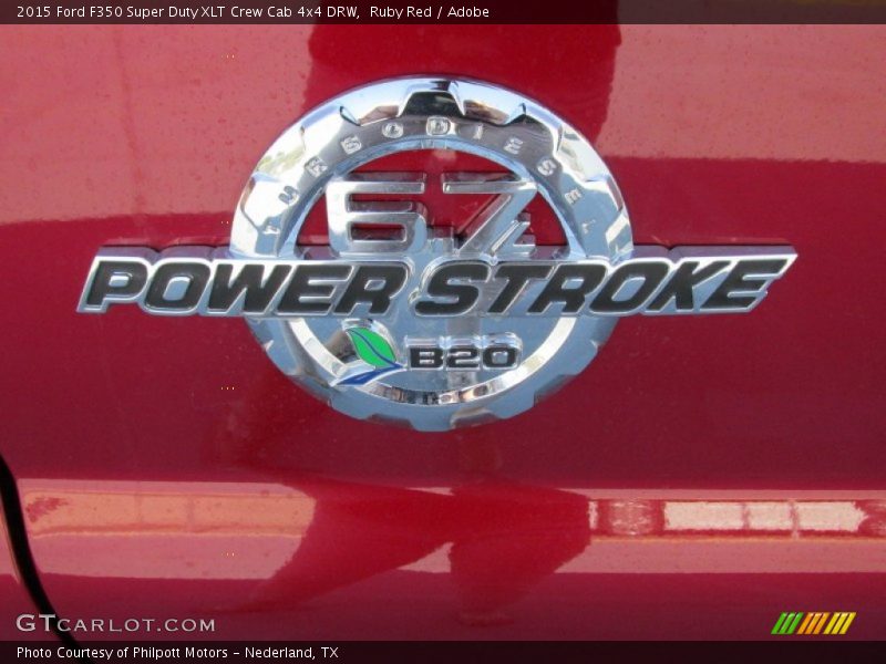 Ruby Red / Adobe 2015 Ford F350 Super Duty XLT Crew Cab 4x4 DRW