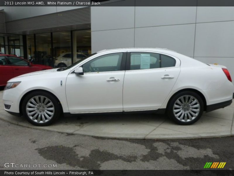 White Platinum / Charcoal Black 2013 Lincoln MKS AWD