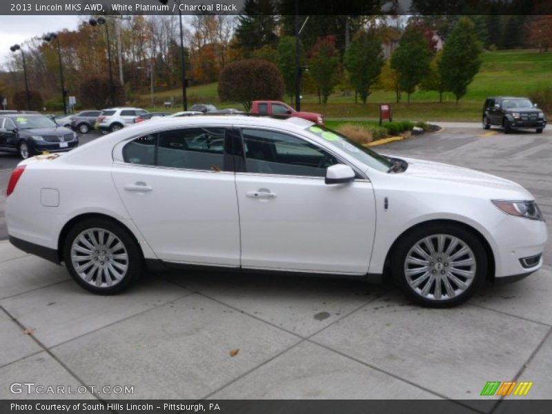White Platinum / Charcoal Black 2013 Lincoln MKS AWD