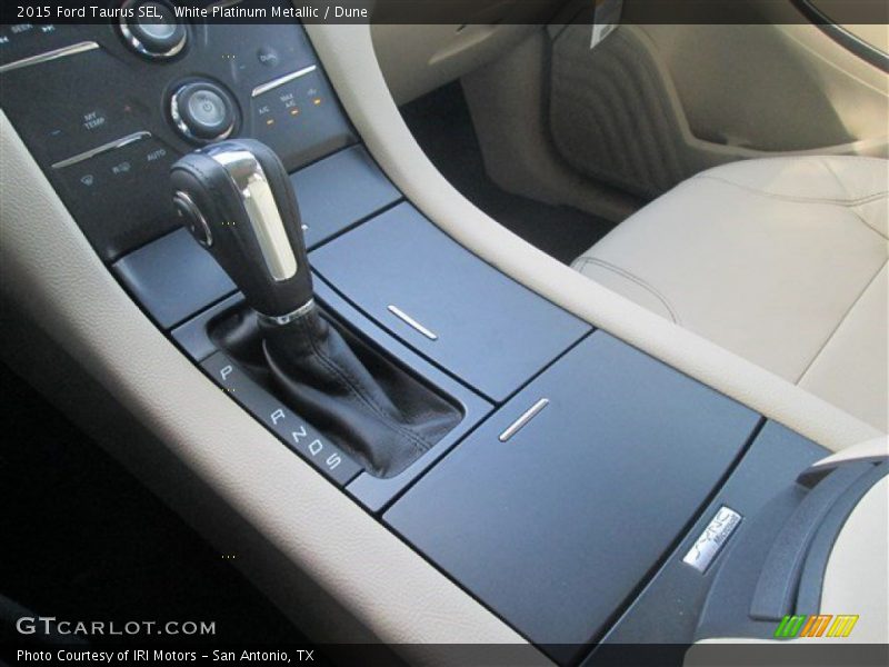 White Platinum Metallic / Dune 2015 Ford Taurus SEL